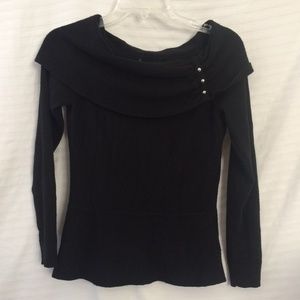 WHBM Black Long Sleeve Sweater